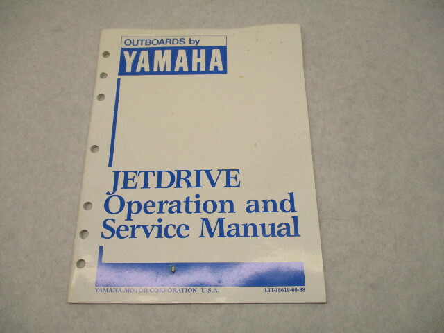 1987 Yamaha JETDRIVE Operation & Service Manual LIT-18619-00-88 USA Edition