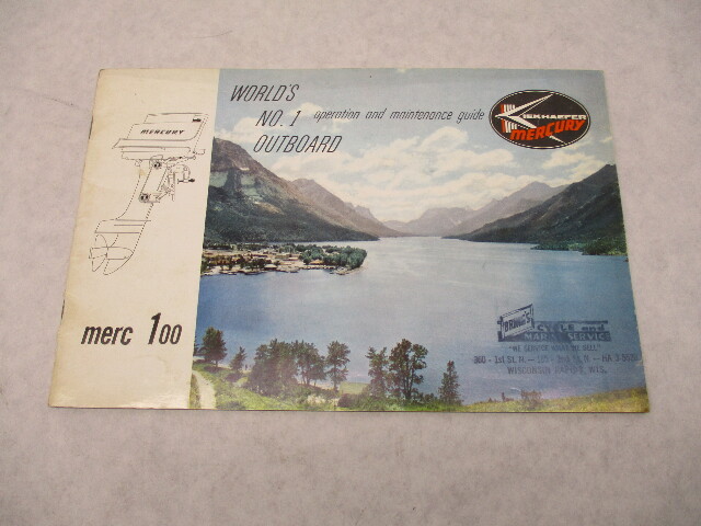 Mercury Kiekhaefer Merc 100, 10HP Outboard Operation & Maintenance Manual 1959