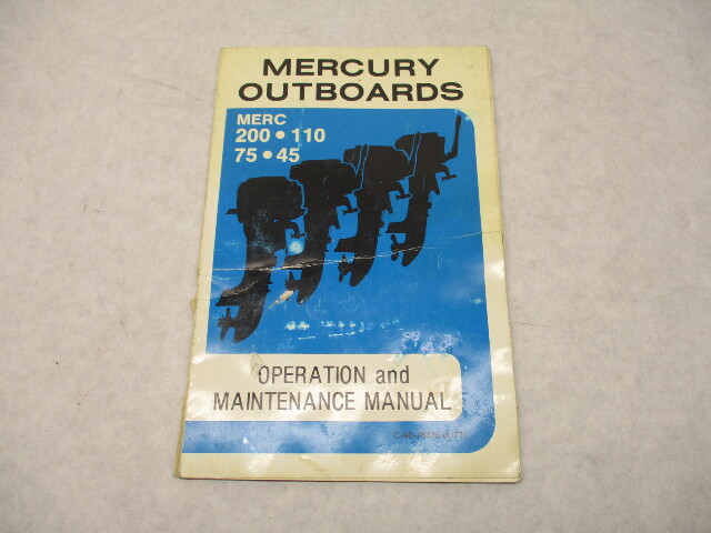 90-78326 77 Mercury Outboard Operation & Maintenance Manual Merc 4.5-20 HP