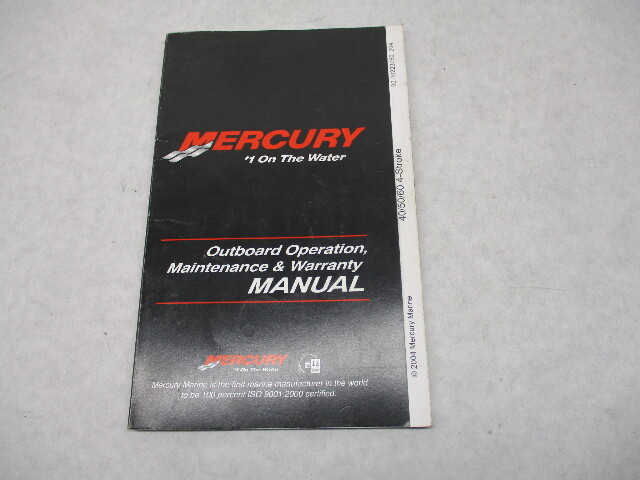 90-10223050 204 Mercury Outboard Operation & Maintenance Manual 40/50/60 4-Stroke