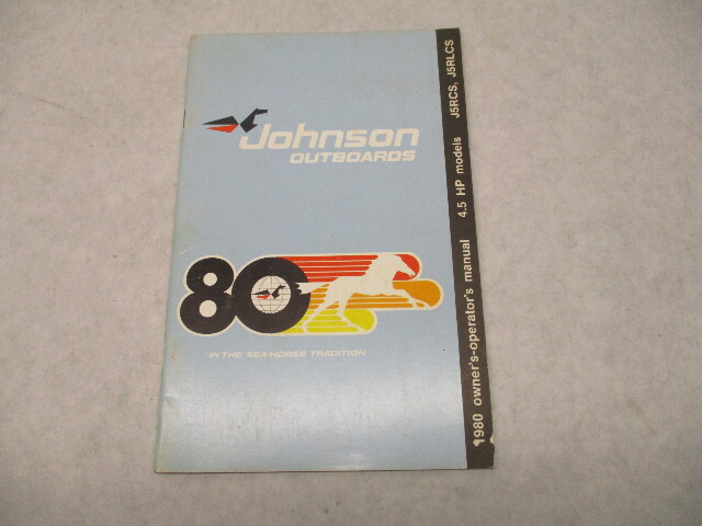 389586 Johnson Outboard Owner's Operation Manual 1980 4.5 HP J5RCS J5RLCS