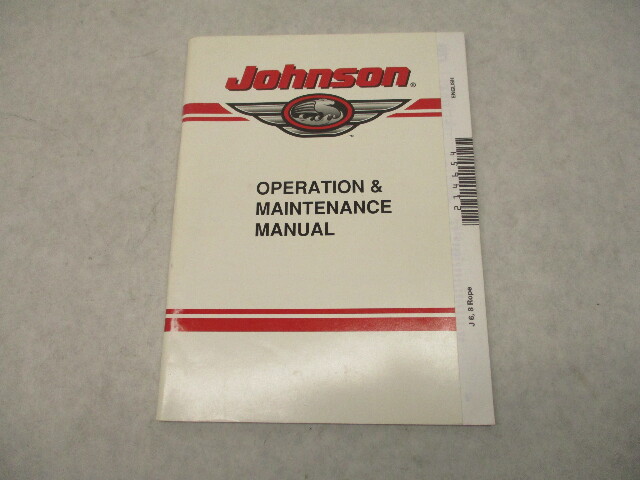 1999 Johnson 6, 8 Hp Rope Outboard Owner Operation & Maintenance Manual