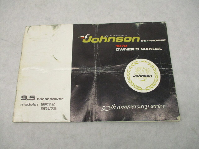 385209 Johnson Sea-Horse Outboard Owner's Operation Manual 1972 9.5 HP