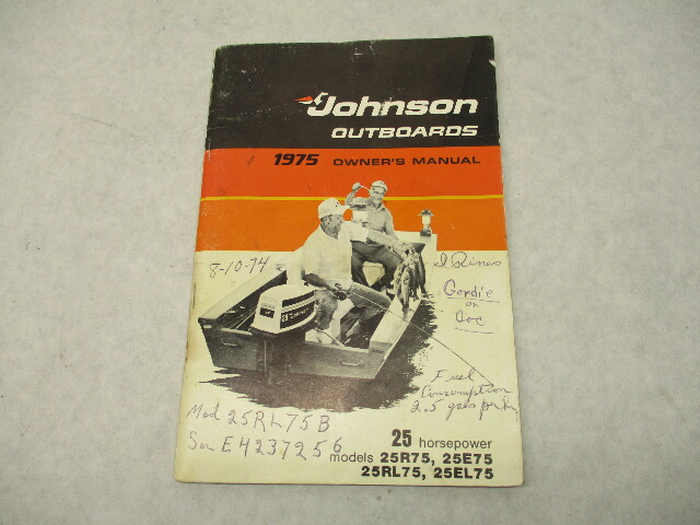 386838 OMC Johnson Outboard Owner's Operation Manual 1975 25 HP 25R75 25EL75