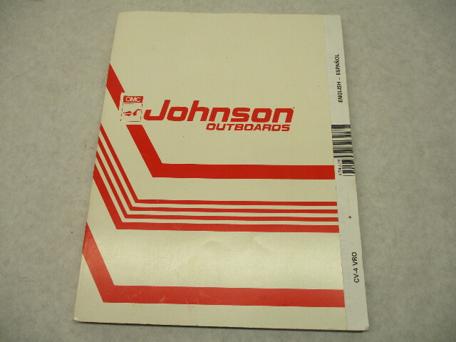 434339 1990 Johnson Outboard Owner Operation & Maintenance Manual CV-4 VRO