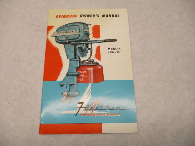 1954 203522 Evinrude Owner's Operating Manual Fleetwin Aquasonic 7516 7517