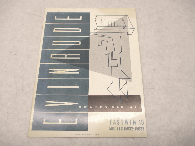 1959 204638 Evinrude Owner's Operating Manual Fastwin 18 15032 15033