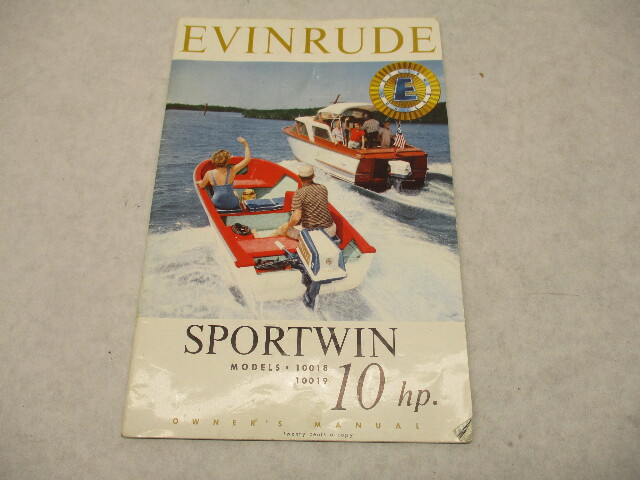 1959 204415 Evinrude Owner's Operating Manual Sportwin 10 HP 10018 10019