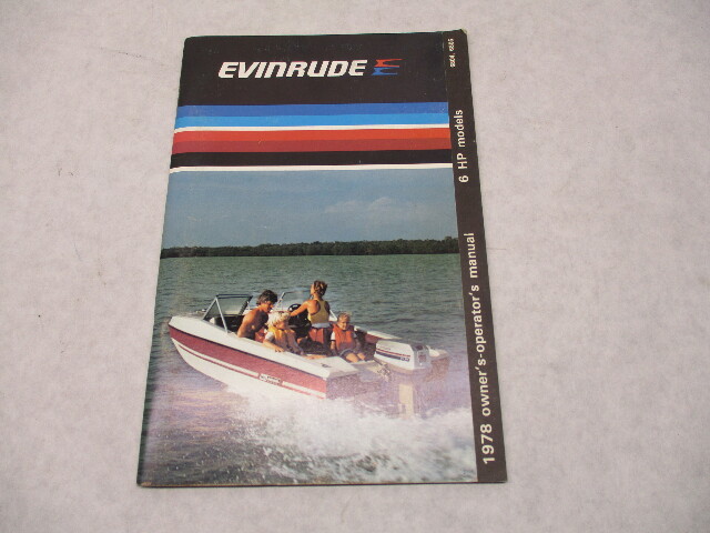 208225 Evinrude Outboard Owner's Operation Manual 6 HP 1978 6804 6805