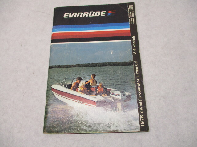208258 Evinrude Outboard Owner's Operation Manual V-4 Models 1978 85 115 140 HP