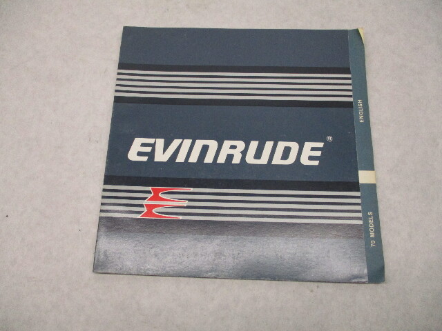 210970 1987 Evinrude Outboard Owner's Operation Manual 70 HP English/French