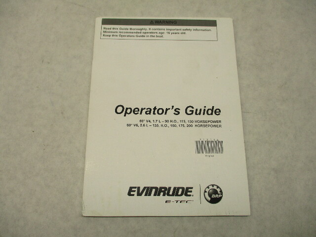 217098 BRP Evinrude E-TEC Owner's Operator's Guide Manual V4 V6 115-300 HP 2019