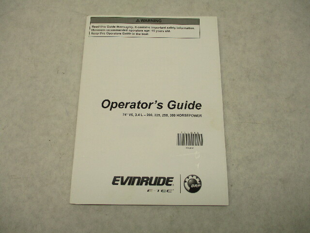 217088 BRP Evinrude E-TEC Owner's Operator's Guide Manual V6 74D 3.4L-300HP 2019