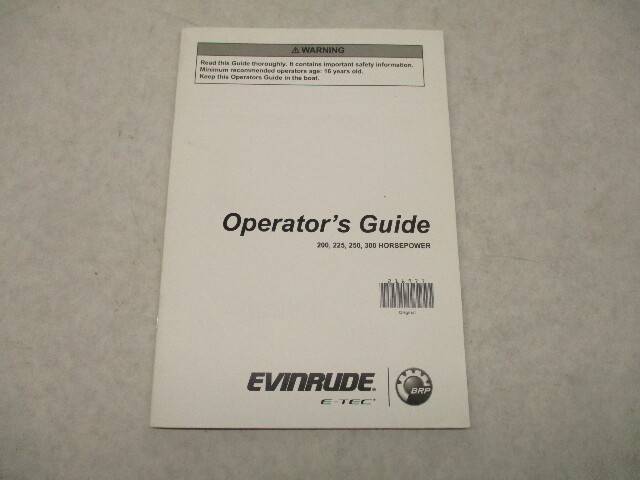 216977 BRP Evinrude E-TEC Outboard Owner's Operator Guide Manual 200-300 HP 2017