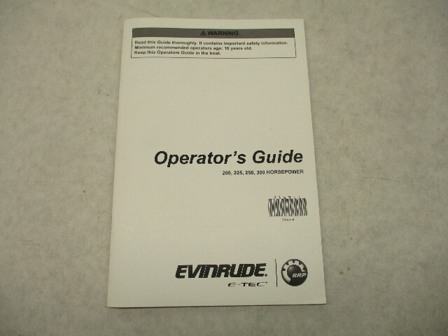 216977 BRP Evinrude E-TEC Outboard Owner Operator Guide Manual 200-300 HP 2017