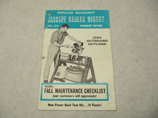 Vintage Popular Mechanics Marine Dealer Digest Fall 1963 Premiere Editon Magazine