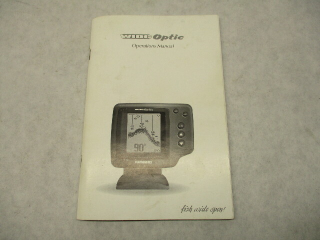 530592-1 1996 Humminbird Wide Optic Sonar Fishfinder Operations Manual OEM