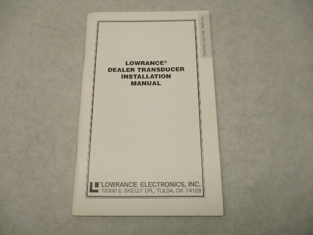 988-0131-57 Lowrance Dealer Transducer Installation Instructions Manual OEM