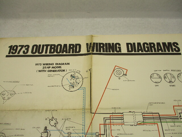 1973 OMC Evinrude & Johnson Outboard Wiring Diagrams 25 40 50 HP Models