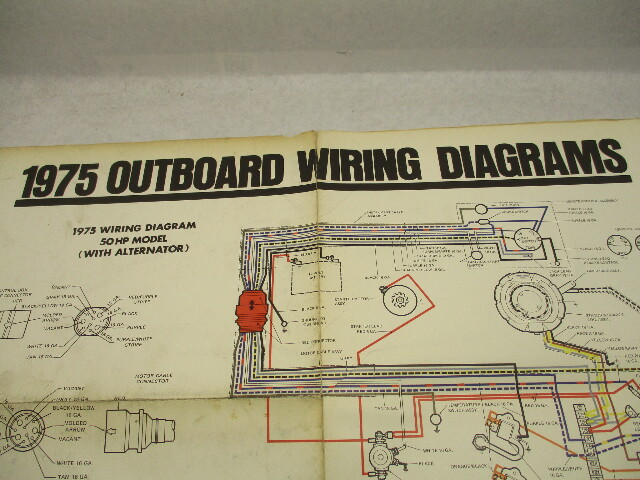 1975 OMC Evinrude & Johnson Outboard Wiring Diagrams 50-135 Hp w/Alternator