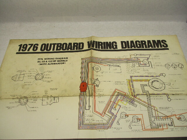 1976 Evinrude & Johnson Outboard Wiring Diagrams 85-200 Hp Models w/Alternator