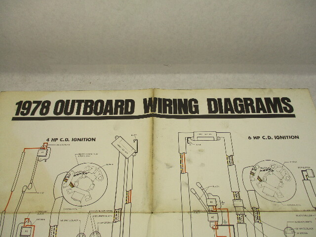 1978 OMC Evinrude & Johnson Outboard Wiring Diagrams 4-6Hp CD Ignition 9.9-15HP