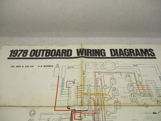 1978 OMC Evinrude & Johnson Outboard Wiring Diagrams 175 200 235 HP V6, Trim Tilt