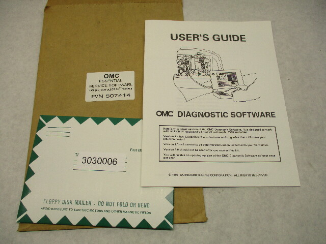 507414 OMC Diagnostic Software & User's Guide Kit for FICHT V4 V6 Outboards 1998