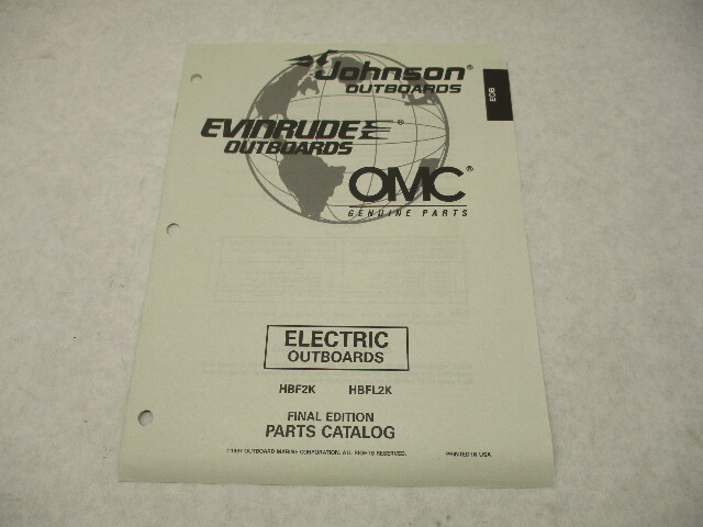 438687 OMC Evinrude Johnson Electric Outboard Parts Catalog 1997 Final Ed