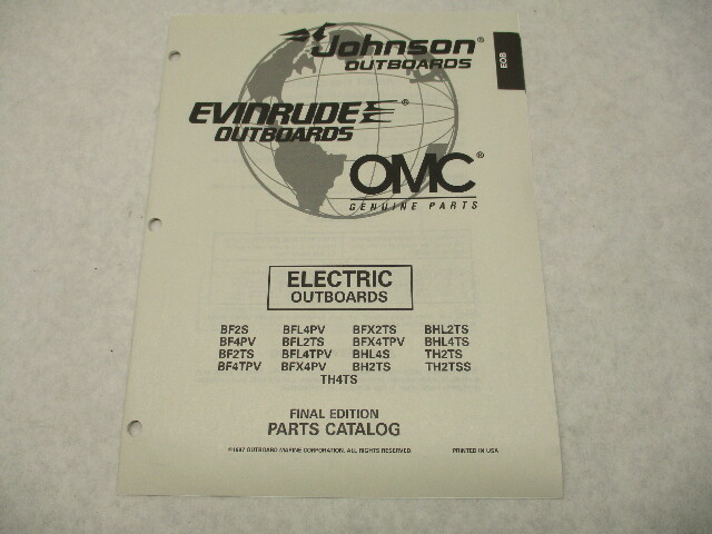 438686 OMC Evinrude Johnson Electric Outboard Parts Catalog 1997 Final Ed