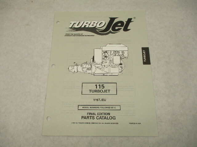438733 OMC Evinrude Johnson 115 TurboJet Parts Catalog 1997 Final Ed 115TJEU