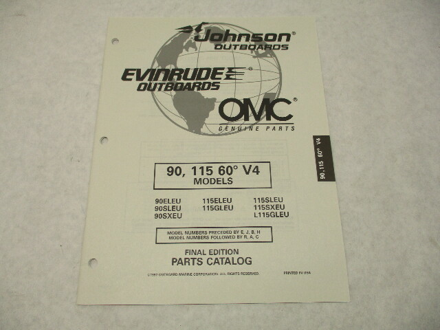 438714 OMC Evinrude Johnson 90/115 60 Deg V4 Outboard Parts Catalog 1997 Final