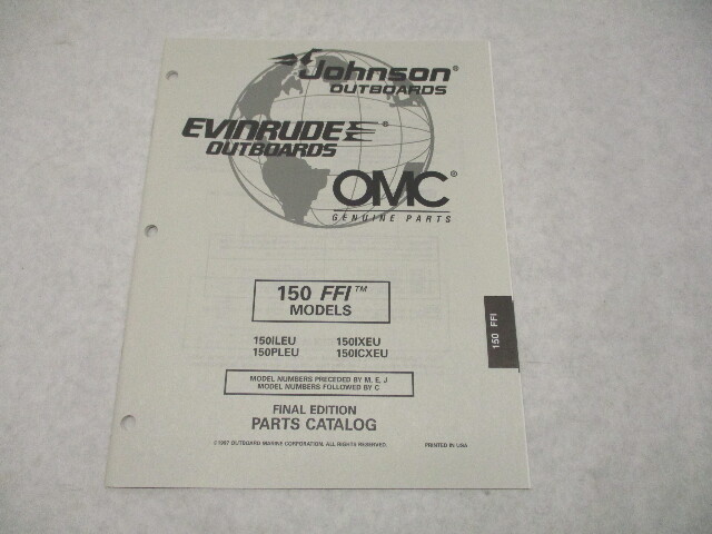 438719 OMC Evinrude Johnson 150 FFI Outboard Parts Catalog 1997 Final Ed