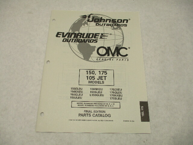 438720 OMC Evinrude Johnson 150/175 HP 105 Jet Outboard Parts Catalog 1997 Final