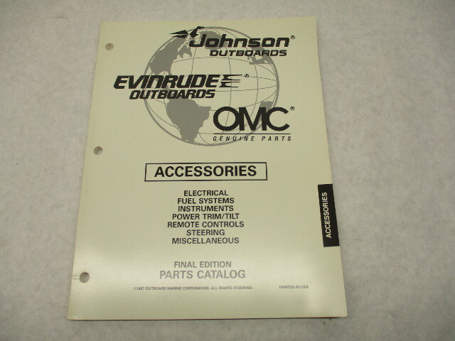176729 OMC Evinrude Johnson Outboard Accessories Parts Catalog 1997 Final Edition