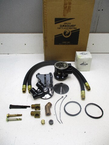 92043A2 Remote Oil Filter Kit for Mercruiser V8 3" Exhaust Sterndrives 1983-1990