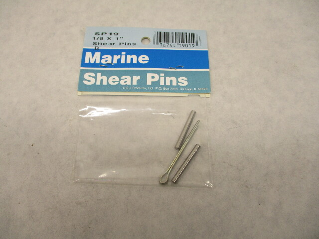 MARINE STAINLESS STEEL SHEAR PINS SP19, 1/8 x 1 for Mercury 2.2 MotorGuide MinnKota