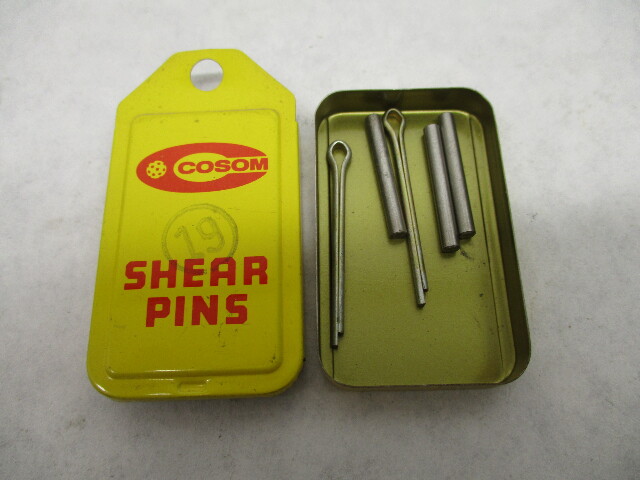 Cosom Small Hub Outboard Propeller SS Vintage Shear Pins 19, 1/8 x 1"