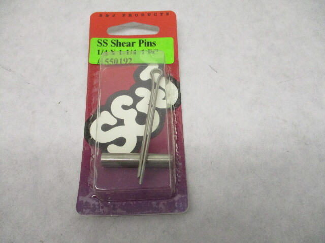 550192 S&J STAINLESS STEEL SHEAR PINS SP20, 1/4 x 1-1/4 Evinrude Bear Cat McCulloch