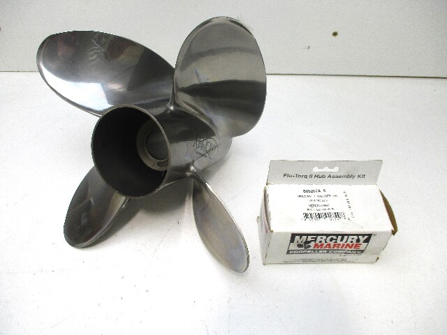 825940A45 13.75 x 24 Pitch 4 Blade SS Trophy Plus Propeller for Mercury Outboard