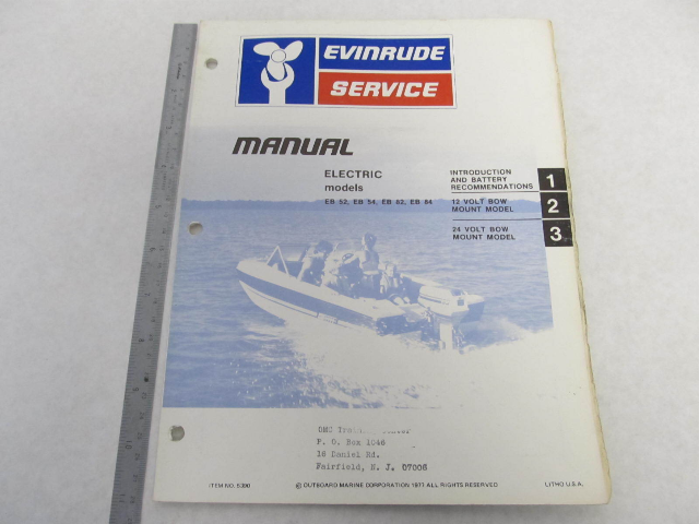 5390 Evinrude Electric Outboard Service Manual 1978