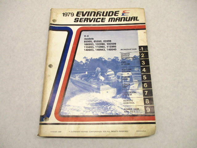 5430 Evinrude 1979 Outboard Service Repair Manual V-4 85-140 HP