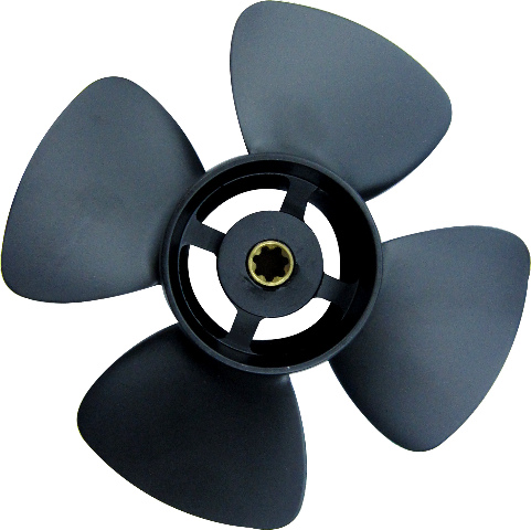 8.7 x 7 Pitch 4-Blade High Thrust Propeller for 6-9.9 HP Yamaha Outboards