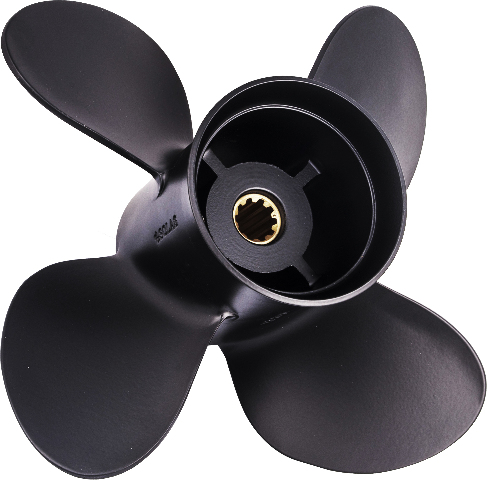 AMITA4 (B) 4-Blade Aluminum 10 X 13 Propeller for Yamaha 20-30HP Outboards