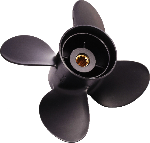 AMITA4 (B) 4-Blade Aluminum 10 X 15 Propeller for Suzuki 20-30 HP Outboards