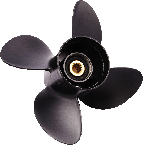 AMITA4 (D) 4-Blade 12.5 X 19 Pitch Propeller for Suzuki 60-140 HP Outboards