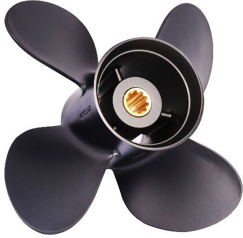 AMITA4 (B) 4-Blade 10.2 X 11 Pitch Propeller for HONDA/NISSAN/TOHATSU 25-30 HP