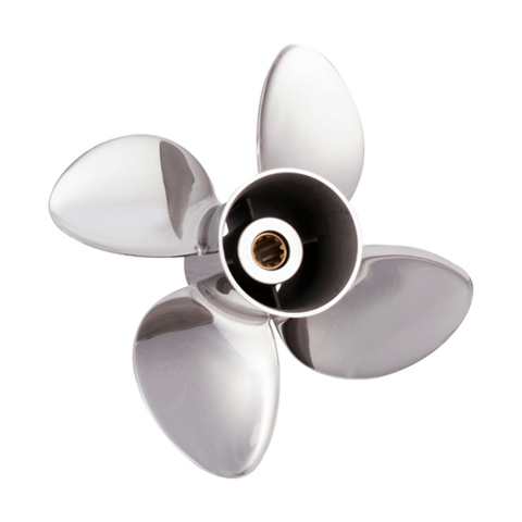 NEW SATURN (B) 4-Blade Stainless 10 X 10 Propeller for NISSAN/TOHATSU 25-30 HP