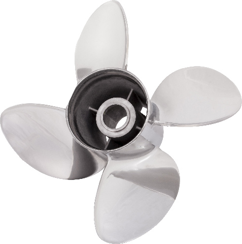 14.25 X 17 Pitch LH SST 4 Blade Prop 115-300 4 3/4" Case Mercury Evinrude Yamaha