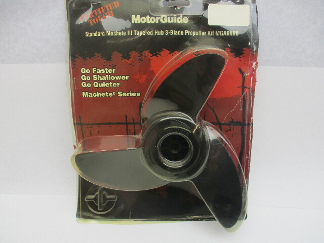 MotorGuide 3-Blade Black Machete III Trolling Motor Prop, 3.5" Hub
